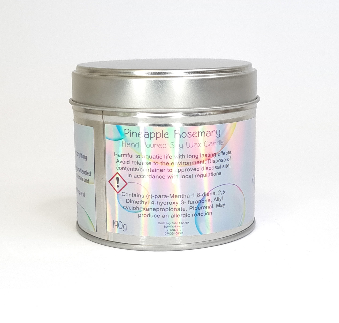 Pineapple Rosemary Hand Poured Soy Wax Candle
