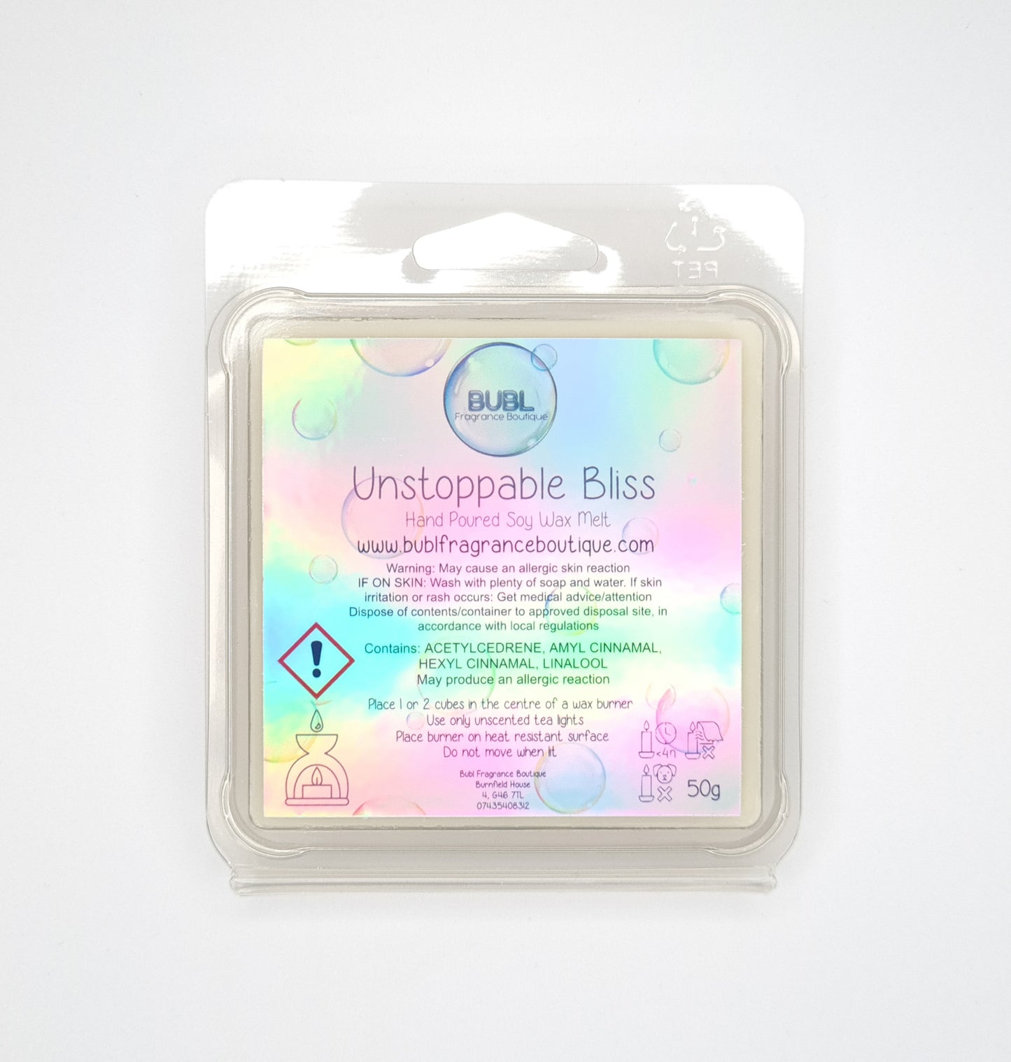 Unstoppable Bliss Hand Poured Soy Wax Melt