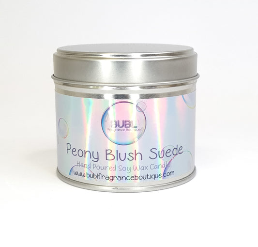 Peony Blush Suede Hand Poured Soy Wax Candle