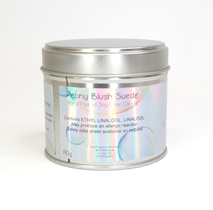 Peony Blush Suede Hand Poured Soy Wax Candle