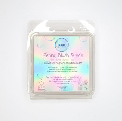 Peony Blush Suede Hand Poured Soy Wax Melt